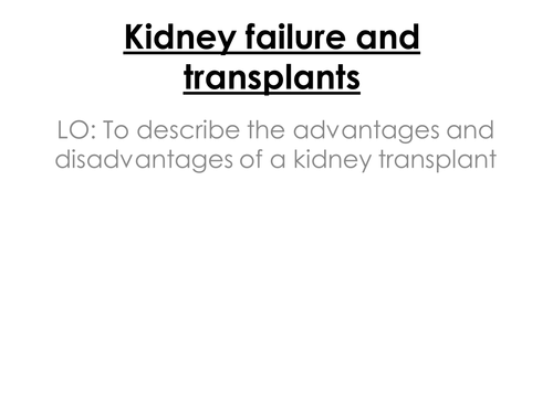 kidney failure and transplants