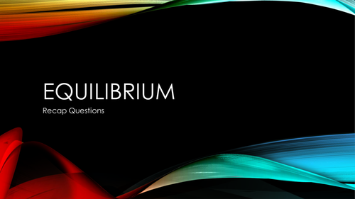 Re-introduction to Equilibrium