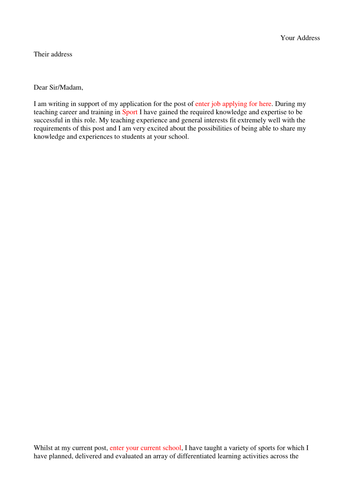 Teacher Personal Statement Template