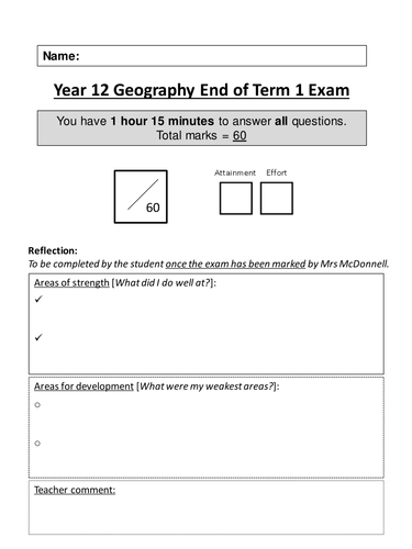 WATER AND CARBON CYCLES-End of topic assessment