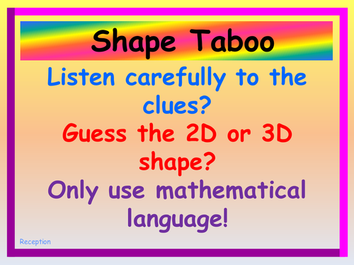 Shape Taboo