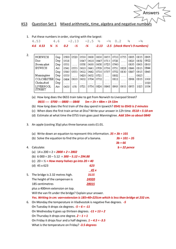 KS3 or CfE level 3/4 Homeworks