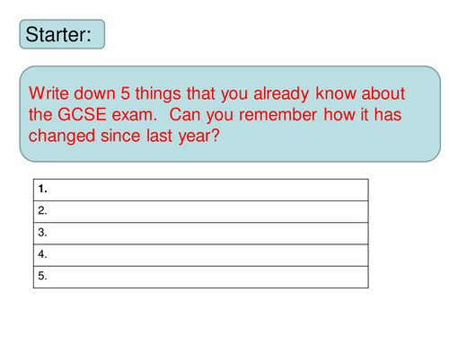 introduction to AQA GCSE