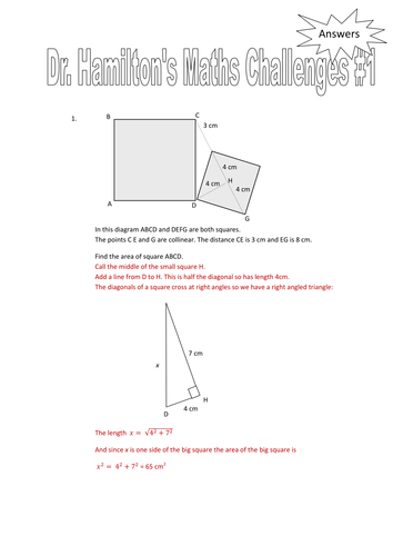 Mixed GCSE / National 5 Maths Extension Challenges