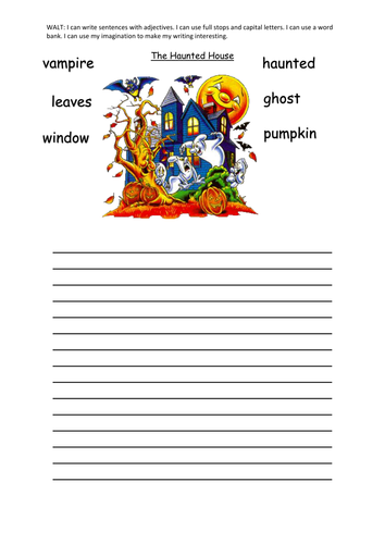Picture prompts for writing simple sentences picture