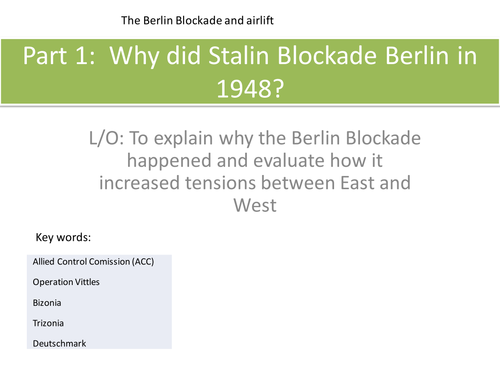 Berlin Blockade and airlift lessons
