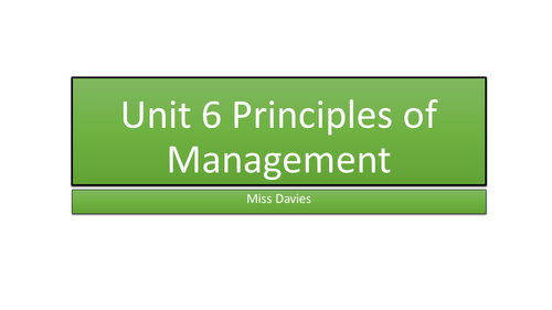 Management within Business