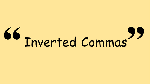Inverted commas Presentation