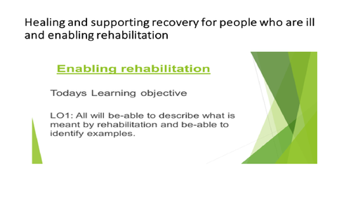 Unit 2 Working in H & Sc Rehabilitation [New Spec]