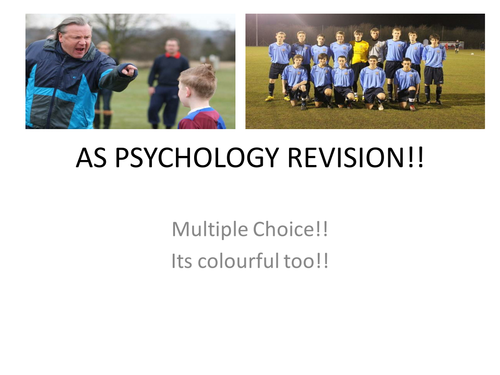 AS OCR SPORTS PSYCHOLOGY (New Spec 2016) Revision Multiple Choice Quiz