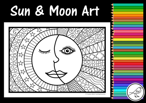 Sun and Moon Art