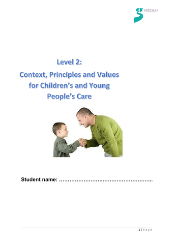 Y/505/2446 Context, Principles and Values Assignment Brief Level 2 Gateway, NOCN