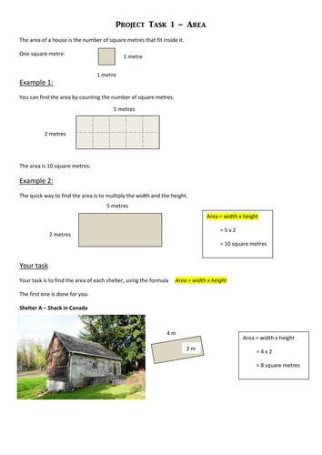 Area and Perimeter Project