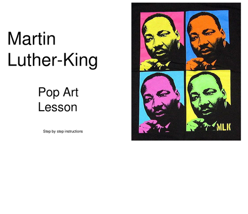 Martin Luther-King Black History Art Lesson Pop Art
