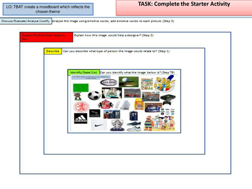 Mood Board KS3 Lesson