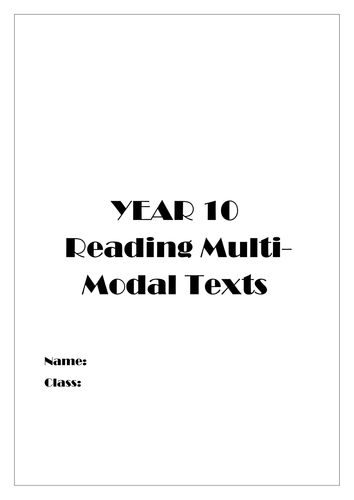 Introduction to Multi Modal texts