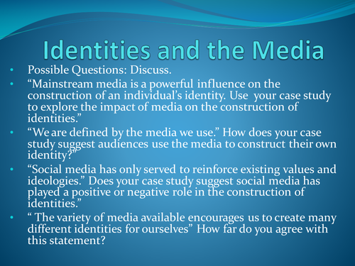 Identities and the Media