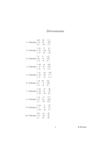 FP4 Determinants of 3*3 Matrices