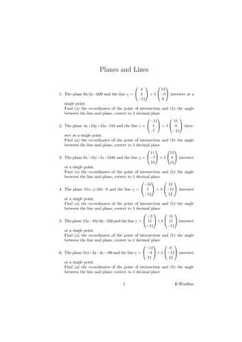 FP4 Intersections and Angles of Planes and Lines