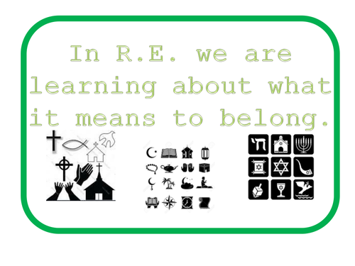 PowerPoint to accompany RE unit 'What it means to belong' for  ks 1- 6 lessons