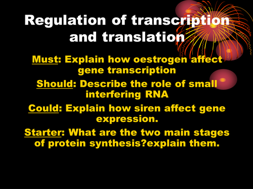 A2 Regulation of transcription