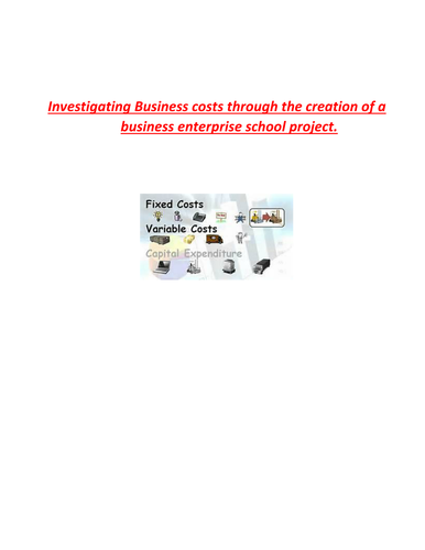 Business Costs Activity