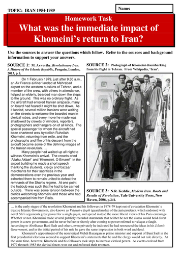 What was the immediate impact of Khomeini's return to Iran?