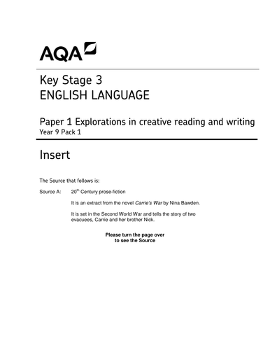 Paper 1 Question 3 Teaching Structure new AQA