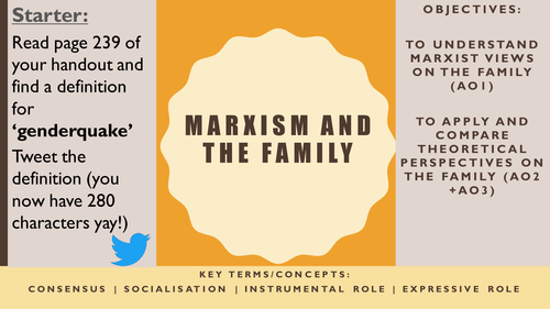 AQA AS Sociology- Families and Households: Marxism