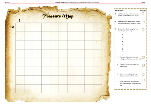 Year 3/4: Maths Map Making Activity