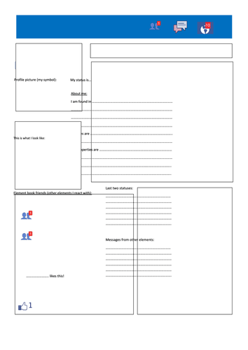 Facebook template for elements - Element book (low ability)