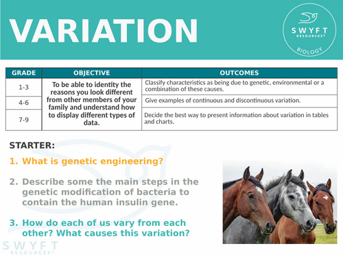 NEW AQA GCSE Trilogy (2016) Biology - Variation
