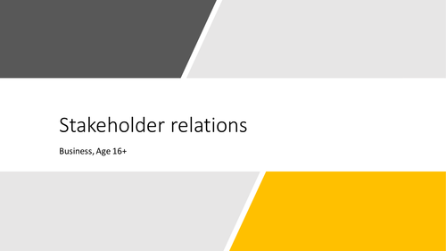 Stakeholder Relations