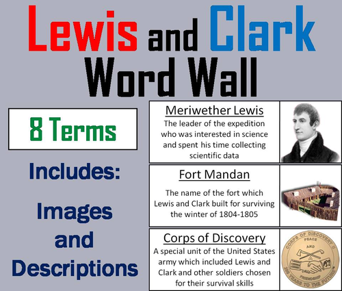 Lewis and Clark Word Wall Cards