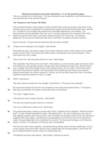 Mock Edexcel GCSE English Language Paper 1 practice paper