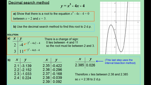 Decimal search - example question