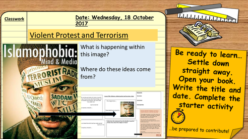 AQA Religious Studies 9-1 Themes: Peace and Conflict.Muslim attitudes to terrorism and violence.