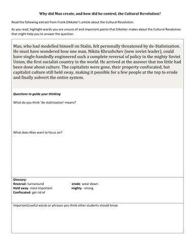 Mao and the Cultural Revolution