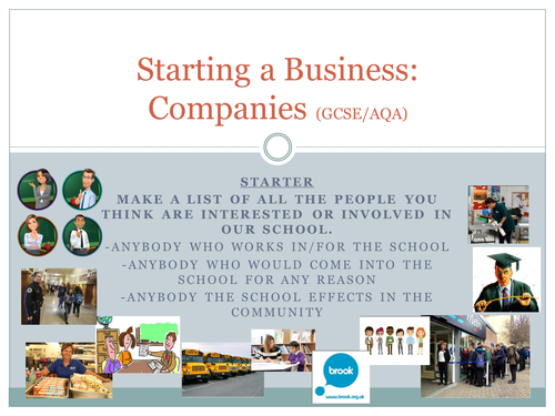 GCSE Business AQA Unit 1 Starting a Business, Lesson 8 - Companies