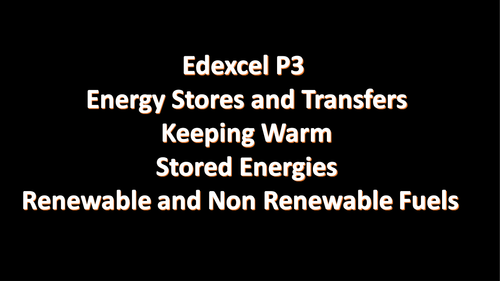 P3 Energy Edexcel 9-1