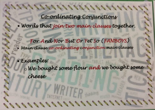 Coordinating Conjunctions Poster