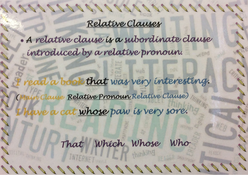 Relative Clauses Poster