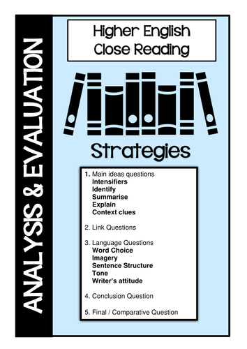 Higher Analysis & Evaluation Strategy Booklet