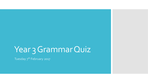 Year 3 Grammar Quiz