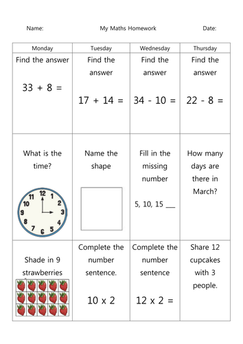 Homework year 2 image