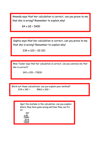 long multiplication year 5 teaching resources