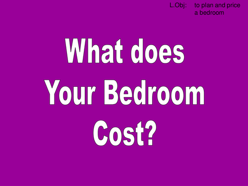 Functional Mathematics: Design a Bedroom