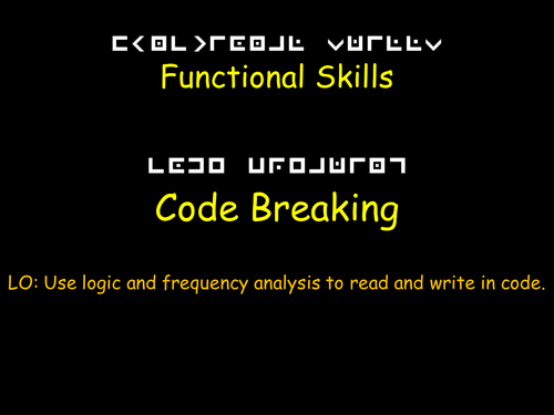 Functional Mathematics: Code Breaking | Teaching Resources