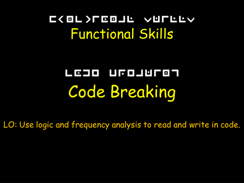 Functional Mathematics: Code Breaking