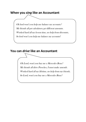 Accounting song for iGCSE or AS/Alevel Accounting or Business Studies